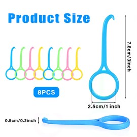 8 Pcs Aligner Removal Tool Retainer Remover Tool Kits Invisible Chew and Remover Tool Invisible Aligner Braces Remover Hook for Tooth Cleaning Oral Care (Yellow, Pink, Green, Blue)