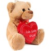 Brubaker Teddy Plush Bear with Heart Red – I Love
