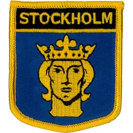 Stockholm (Shield) Sweden Embroidered Patch 7CM X 6CM