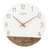 La Crosse 404-3630B 12" Sierra Wood Quartz Analog Wall Clock,