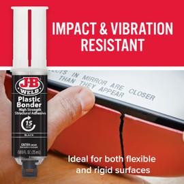 J-B Weld Plastic Bonder Black 25ml Syringe - 2 Pack (50139-2), 25 ml - 2 Pack