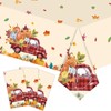 Kilyparty 3 Pack Fall Thanksgiving Party Supplies, Disposable Tablecloth, Plastic
