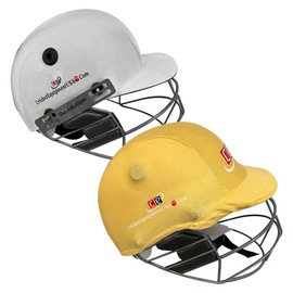 Cricket Helmet Choice of Multicolor Helmets Covers Men (Golden, Adjustable)