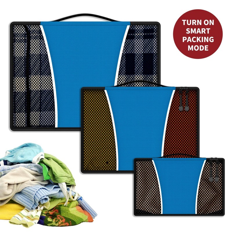 Vinsani 3 Piece Packing Cubes Set Suitcase Travel Organiser Holiday