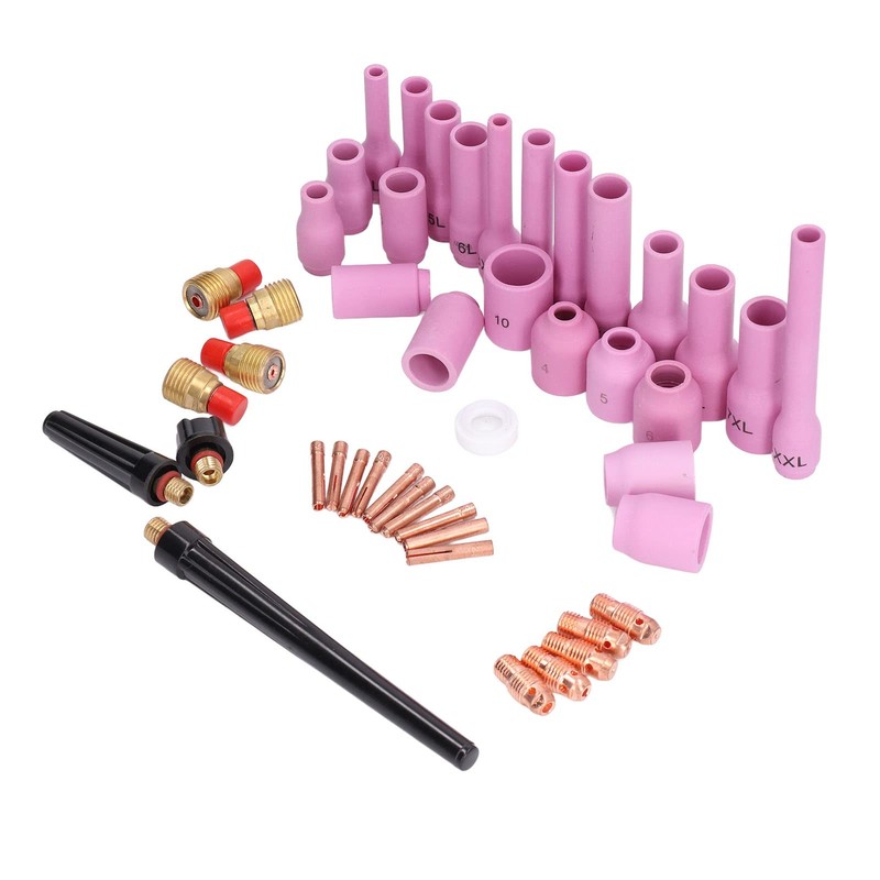46Pcs TIG Welding Accessory Kit Collet Lens Tool Set for