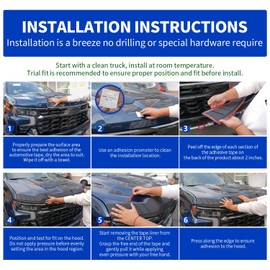 xipoqix Hood Deflector Compatible with 2022-2025 Ford Maverick Hood Protector Shield Deflector Replacement for 2022-2025 Ford Maverick Accessories