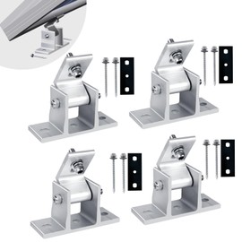 4PCS Solar Panel Mounts - Adjustable Brackets for RV & Flat Roofs, Tilt Angle 10-60