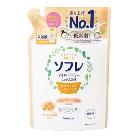 Sofle Mild Me Milk Bath Liquid, Fluffy Osmanthus Scent, Refill, 20.3 fl oz (600 ml) (Approx. 10 Doses), Baskrin, Liquid Type, Bath Milk