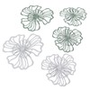 5PCS Metal Flower Wall Decor Iron Wall Art White Green