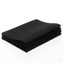 Jeffdad Pack of 10 Felt for Crafts, 20 x 30 cm Craft Felt 1 mm Thick Felt Fabric for Sewing Soft Non-Woven Fabric Felt Panels Felt Fabric Crafts for Sewing Projects DIY Crafts (Black)