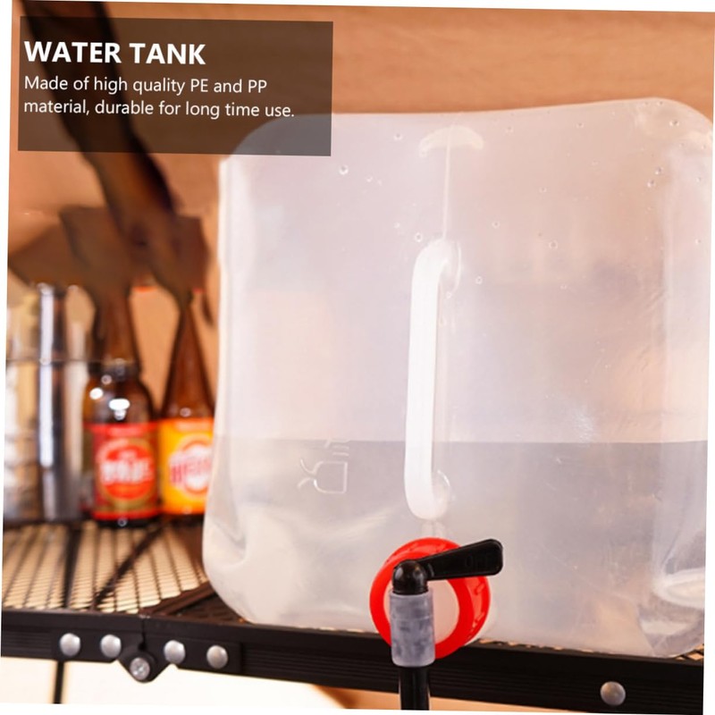Sosoport 15l Camping Portable Water Bucket Collapsible and Lightweight Spigot