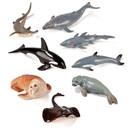 Miniland 50.27460 Sea Animals 8 Figures, Multi-Color