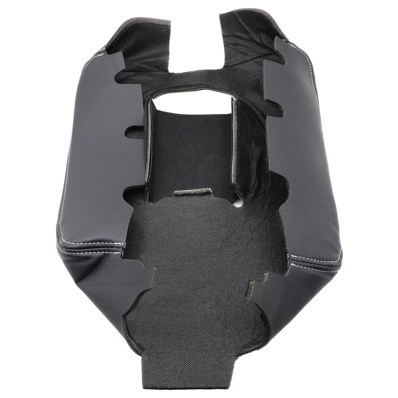 GXARTS Black Leather Center Console Leather Lid Armrest Cover Replacement