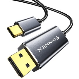 FOINNEX USB-C to DisplayPort, Type-C to Display Port Cable, 4K@60Hz USB C to DP Cord Compatible with 2k@144Hz for MacBook Pro/Air, Surface