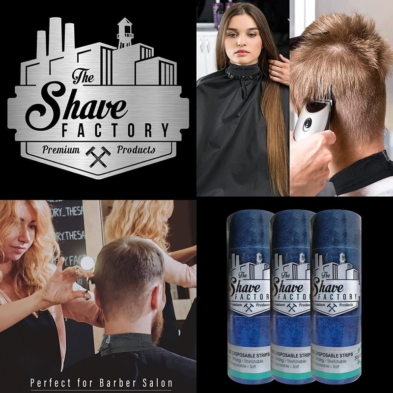 The Shave Factory Neck Strip, Disposable Barber Paper Roll (3