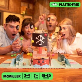 MCMILLER ENTERTAINMENT Fire In The Hole - The Plastic-Free Pirate Party Games for Adults, Kids, & Te...