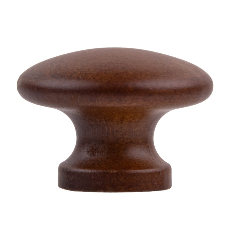 Walnut Wood Drawer Knob | Diameter: 1 1/4" | Wooden