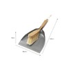 Addis Dustpan & Bamboo Hand Brush Set, Grey & Natural,