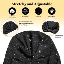 Double Layer Hair Bobbles for Women Spa Salon Travel Hotel House Black