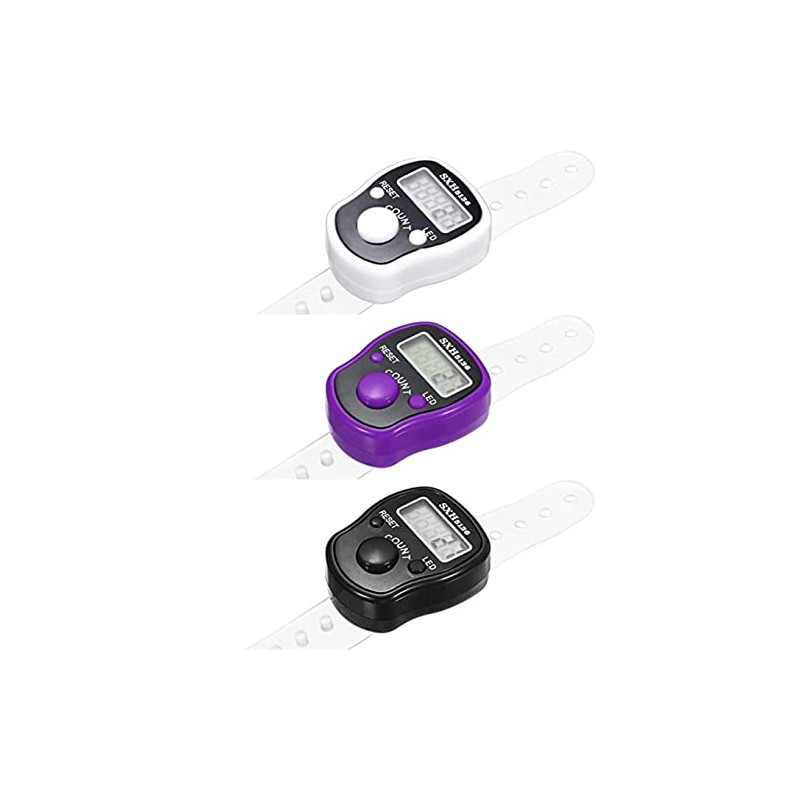 3pcs Digital Tasbih Counter LED Dispaly tasbeeh Electronic Tasbeeh Finger