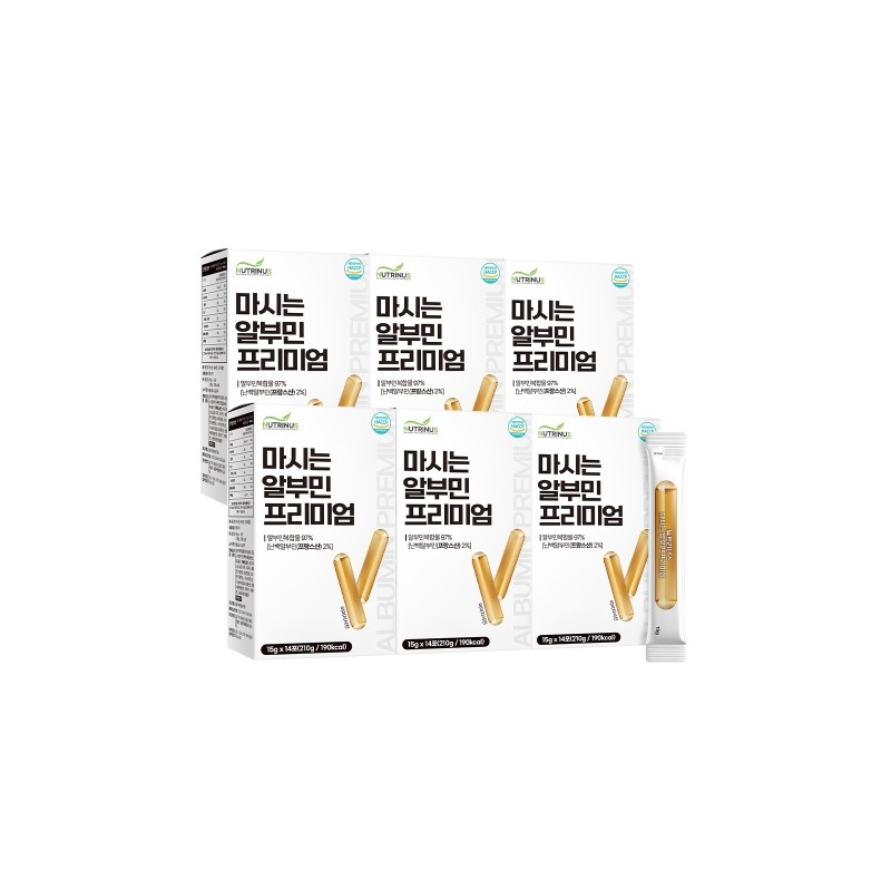 Nutrinus Premium Drinkable Albumin 15g x 14 sachets / 뉴트리너스