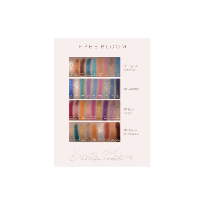 Paleta De Sombras De Ojos 9 En 1 De Freebloom
