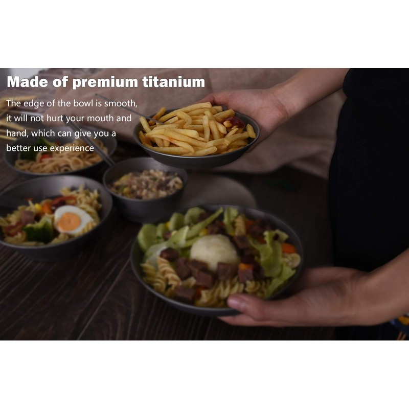 Boundless Voyage Ultralight Titanium Dish with Carry Bag Outdoor Camping