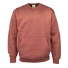 Homespun Ultra Soft Pouch Pocket Crewneck Sweatshirt (2X, Cumin)