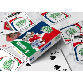 Waddingtons Number 1 World Football Stars Playing Cards, play fish, slap jack, crazy eights and rummy, Great Travel Companion, Gifts and Toys for Boys, Girls and Adults