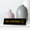 Signs ByLITA No Vaping, Gold Black Frame, Desk Sign (2x8")