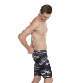 Speedo Men's Attrex 2.0 V-Cut Jammer, Black/USA Charcoal, 38