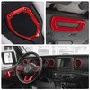 Jeliker for Wrangler JL Interior Trim Kit Red Dashboard for