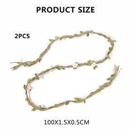 Pizens Curtain Tiebacks, Pack of 2, Flower Curtain Holders, Elegant Curtain Holders, Drawstring for Home or Outdoor, Simple Decoration (White Flowers)