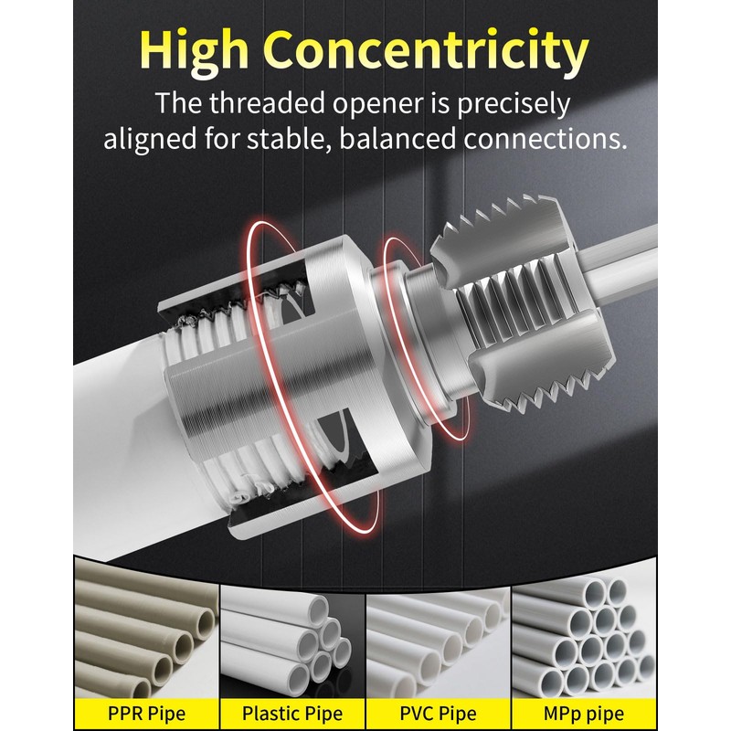 LINGIGAOUT Internal & External Pipe Threading Tool, PVC Pipe Threader,