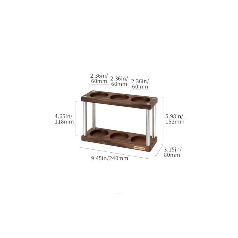 watchget Espresso Coffee Tamper Station Double-Deck Espresso Tamper Storage Stand