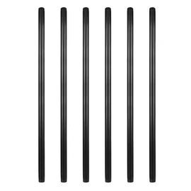GeilSpace 6 Pack 3/4" × 54" Pre-Cut Black Metal Pipe, Industrial Steel Fits Standard Three Quarters Inch Threaded Pipes and Fittings - Vintage DIY Industrial Shelving (3/4" × 54", Black)