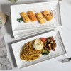 Feenmai 14 inch Ceramic Serving Platter - Rectangular Serving Trays