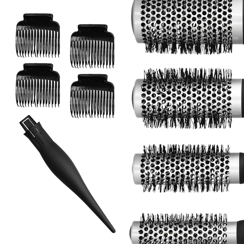 T4B LUSSONI 4 Piece Professional Antistatic Styling Brush Set with