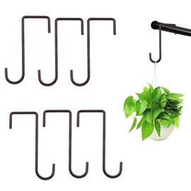 Rolin Roly Garland Hanger, Gardening Rack, 6pcs Hooks, Door Hanger Hooks, Door Hooks, Garland Hooks, Easy Installation, Metal Hooks, Christmas Wreath Door Hanging (Black)