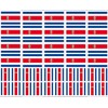 40 Removable Stickers: Costa Rica Flag: Costa Rican Party Favors,