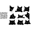 9 Pcs Cat Metal Die Cuts,Cute Probe Cat Set Cutting