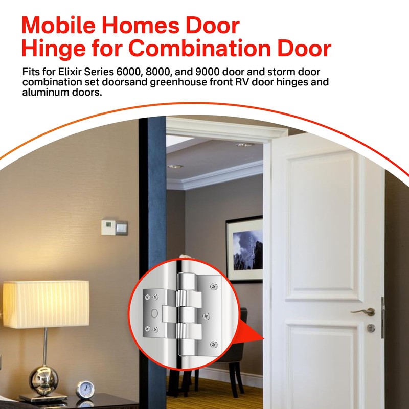 SuperDi 3 Pack Door Hinges Replacement for Combination Doors Compatible