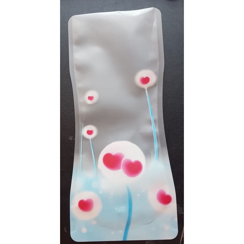 Portable Emergency Vase, Pink and Blue Hearts, Foldable and Reusable