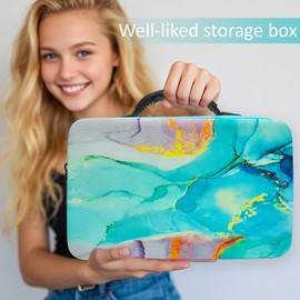 Rigute 60 Cans Diamond Painting Accessory Boxes, with 60 Compartments Diamond Painting Organiser (2 Types of Bottles), Tool Set with Pen for Painting Crafts for Beads, Rhinestones, Stones (Green)