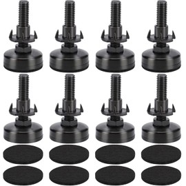 ANMOO 8PCS Adjustable Levelling Feet Furniture Legs Leveller Heavy Duty Levelling Feet With 8 Anti-Slip Felt Pads For Table Sofa Desk Support 1320LBS