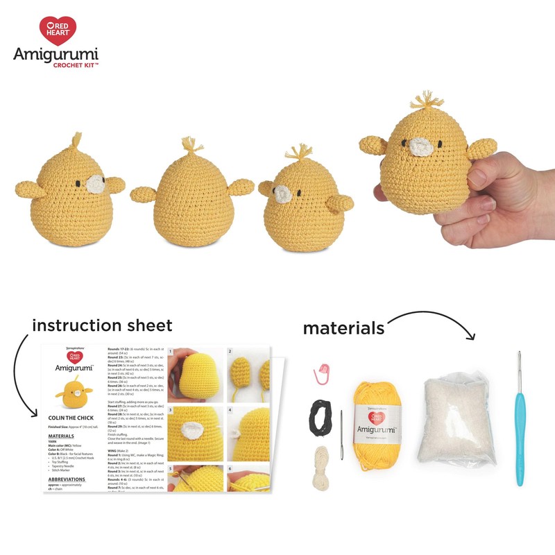 RED HEART Amigurumi Colin The Chick Kit
