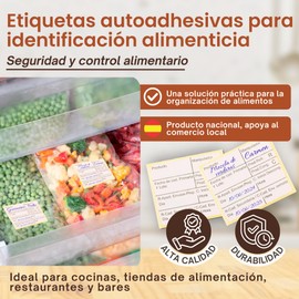 1000 Freezer Labels | Roll Kitchen Labels | Food Safety Compliance | Ideal for Home and Hospitality