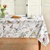 Horaldaily Spring Summer Tablecloth 52x70 Inch Rectangular, Birds Branch Floral