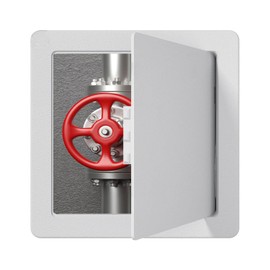 FORLAND Plumbing Access Panel for Drywall Ceiling White 8 x 8 inch Plastic Access Door Removable Hinged Wall Access Panel Reinforced Hinged Panel