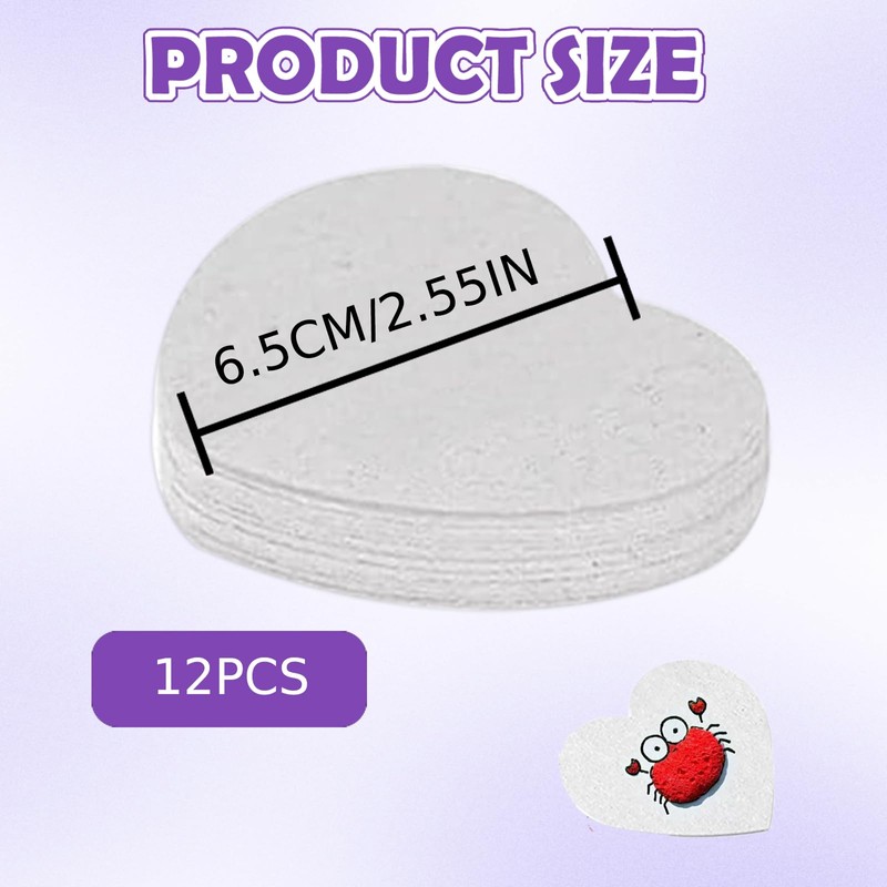 Magic Puffy Paint Foam Texture Paper – 12 Heart-Shaped 3D